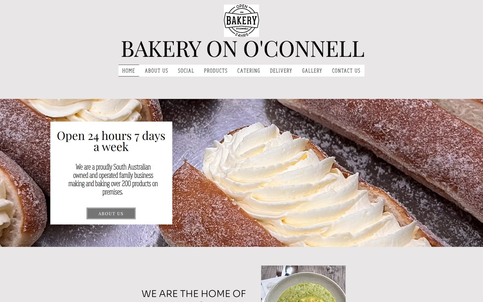 The old Bakery on O'Connell website on Wix