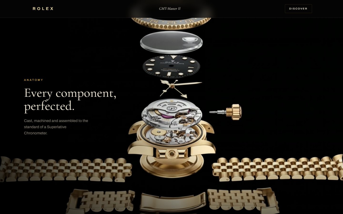 Rolex watch scroll site concept by JJT Digital